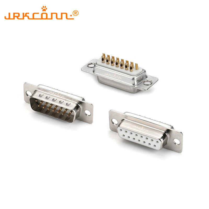 15 Pin D Type Connector Solder Cup Machined Contacts D-Sub Connectors ...