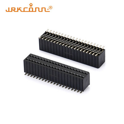 Dual Row Header Connector Female Header Connector Bootom Entry PBT Plastic